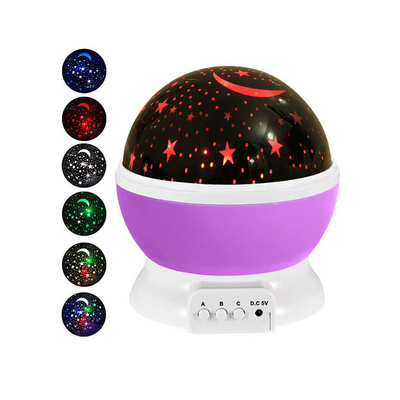 Projector Lamp Children Bedroom Night Led Light Ba Starry Rotating Sky Moon Lam Star For Kids Room  Blue  Projector  Col