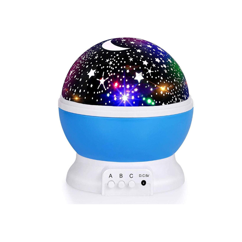 Projector Lamp Children Bedroom Night Led Light Ba Starry Rotating Sky Moon Lam Star For Kids Room  Blue  Projector  Col