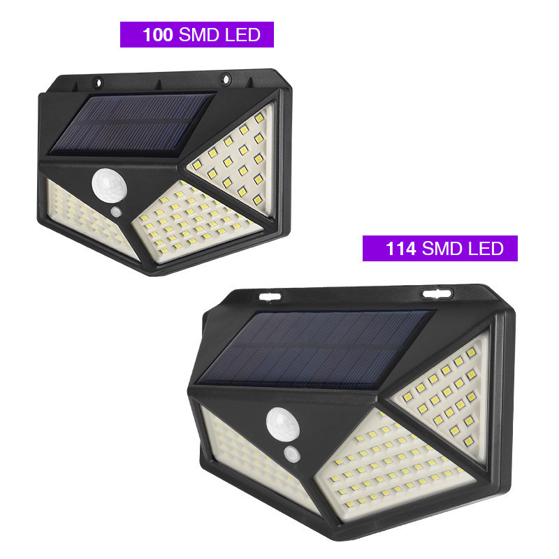 High Quality Portable 114Led Outdoor Wall Pack Lighting Mounted Fire Lights Solar