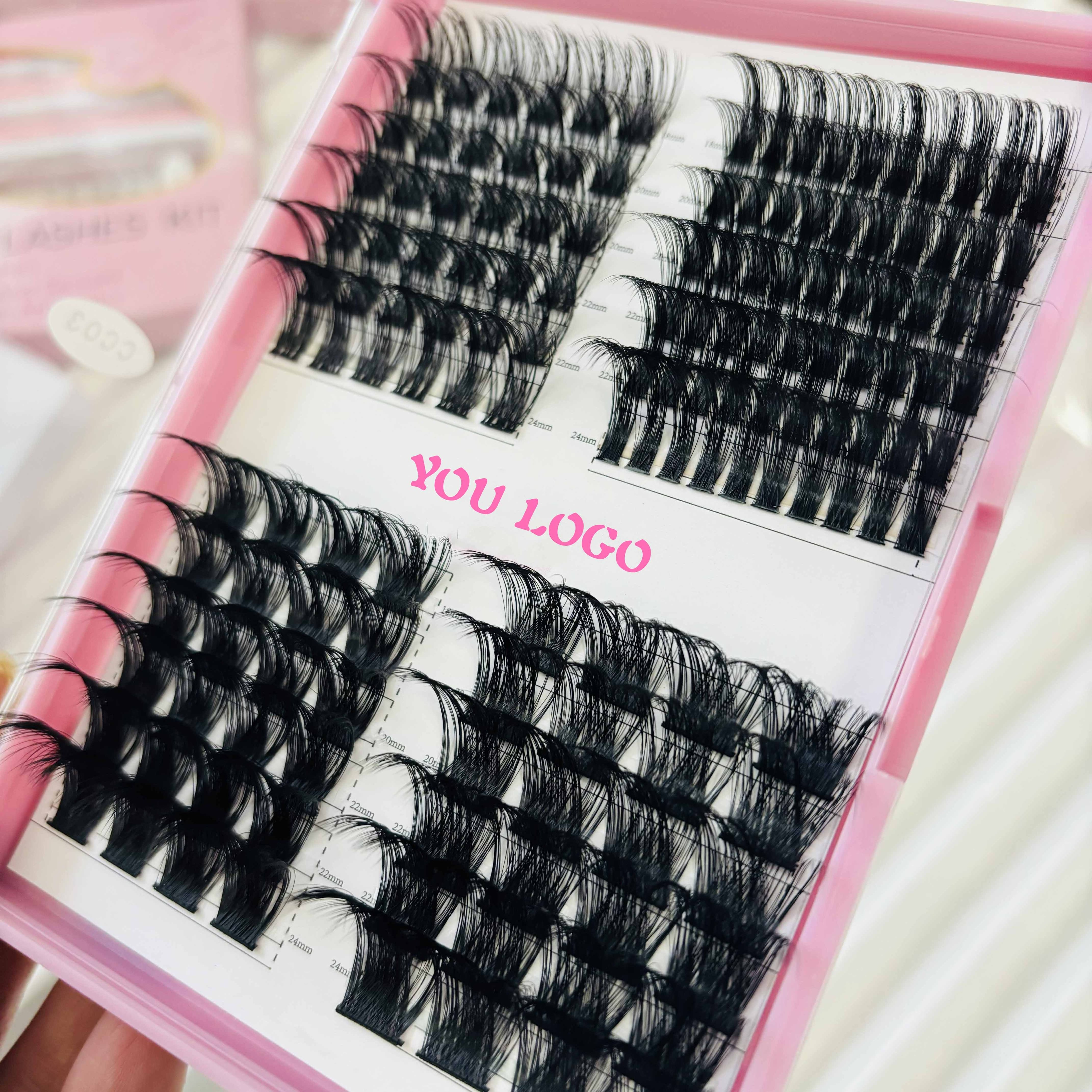 Wholesale Individual Lash Natural Lashextension Diy Cluster Lash Extensions cluster eyelashes