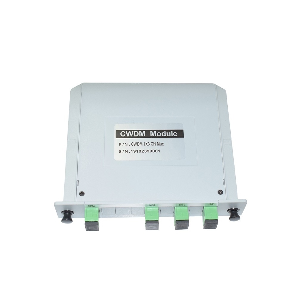 Plastic Box Single Fiber SC/APC 1490nm-1510nm 2+1CH CWDM Mux/Demux with 1550nm Port