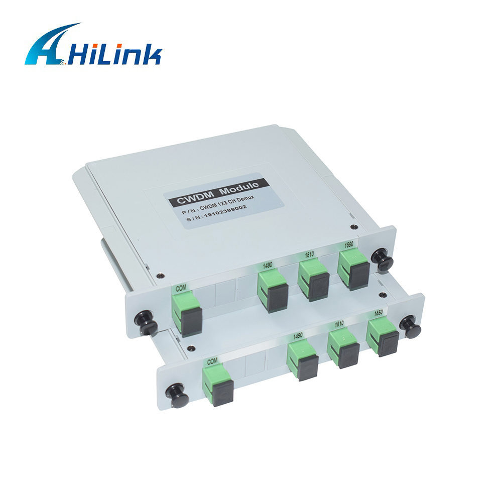 Plastic Box Single Fiber SC/APC 1490nm-1510nm 2+1CH CWDM Mux/Demux with 1550nm Port