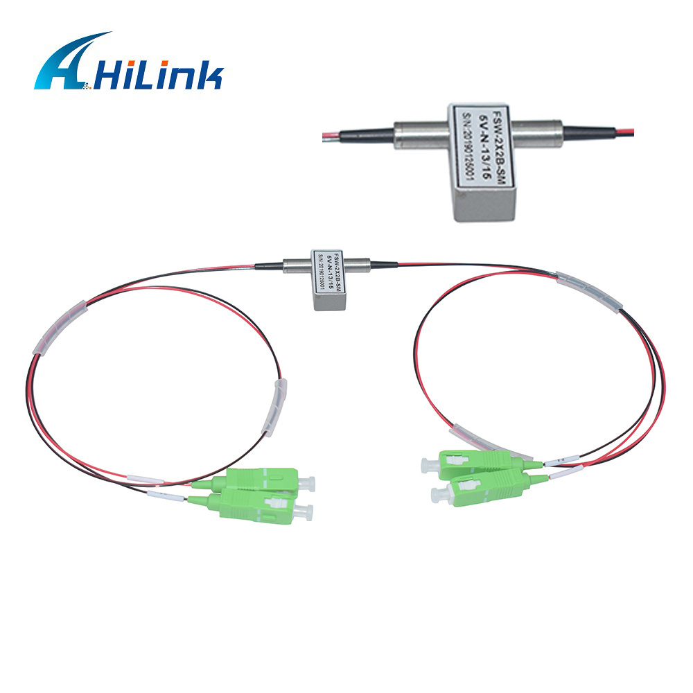 HiLink wholesale  2x2B Bypass mechanical Fiber Optical Switch