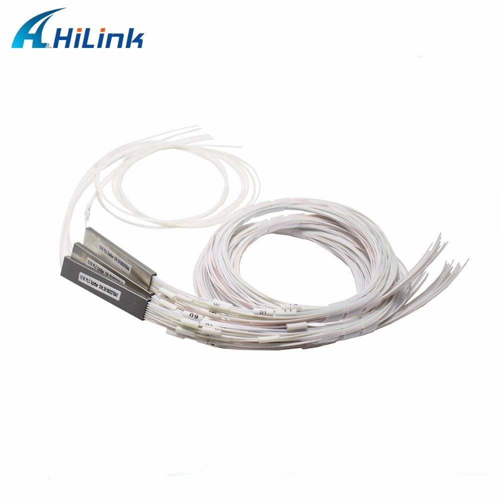 Hilink optical fiber PLC splitter 1x2/4 Steel Tube type 0.9mm Bare fiber Without connector