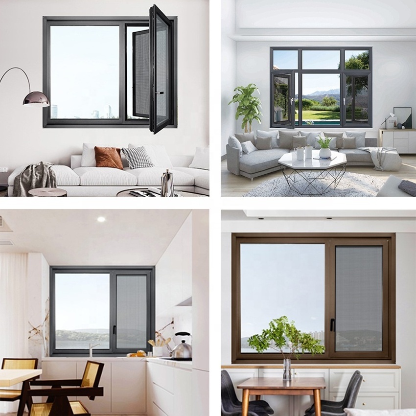 Double glazed aluminum sliding window aluminium windows and doors