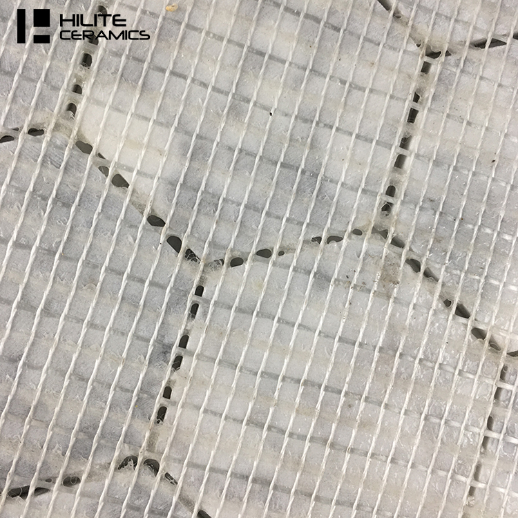 HILITE Foshan Stone Mosaic Marble Tile Decorative Kitchen Backsplash 3D Waterjet 285*300mm Glossy Hexagon Porcelain