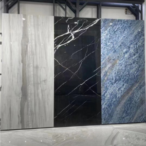 Good Quality 1600*3200*6mm sintered stone big slab background Lines Marble Look Black White Porcelain Floor Tiles Big Slab