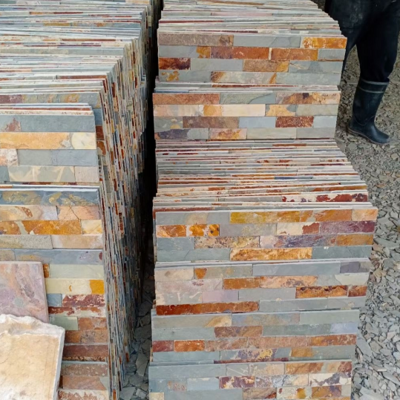 Factory price Veneer Slate Stone Panels Natural Stone Tiles Wall Cladding Culture Stone For Fireplace And External Wall