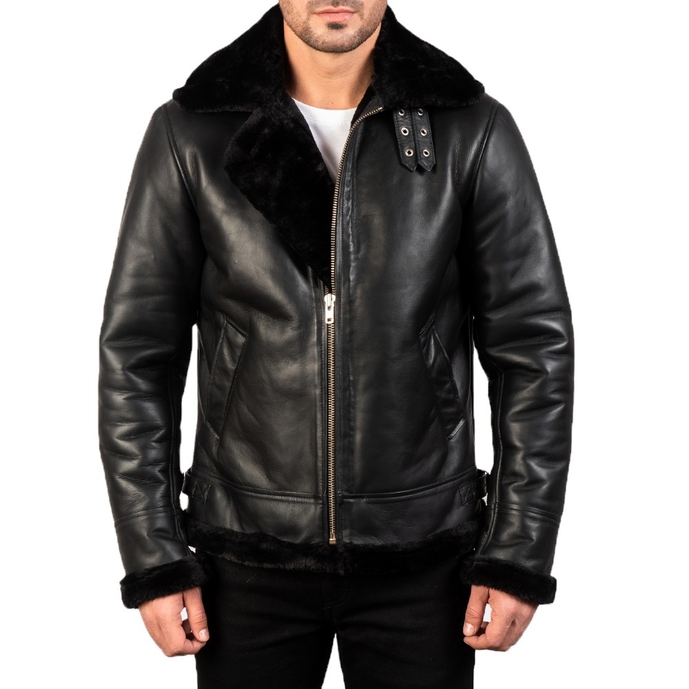 Custom Men's Real Leather Jacket Black Red Brown Skin Color Embroidery Logos Patches Labels PU Faux Leather Jacket Men