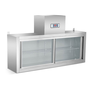 Customized Stainless steel wall-mounted refrigerator left and right sliding door fresh-keeping refrigerator