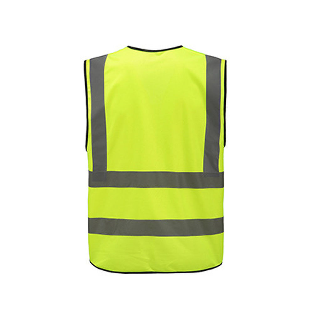 Road Safety reflective safety clothing hi vis safety Vest With Zipper  Multi Pockets Reflective Jacket Security Traffic