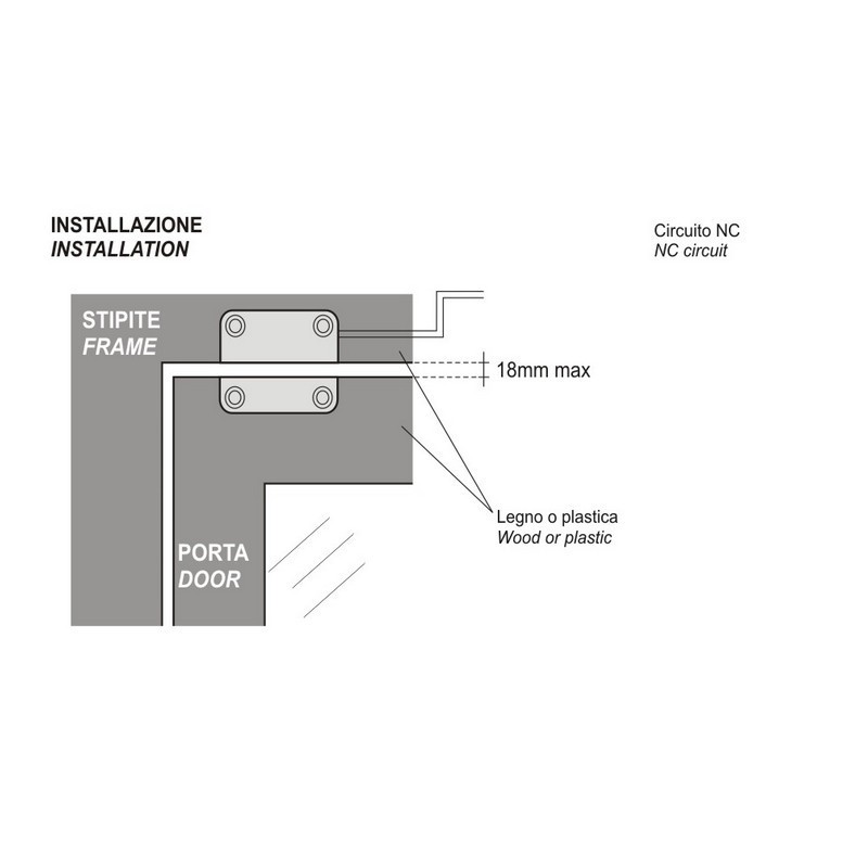 Made in Italy by HILTRON alarm system components BROWN COLOR MAGNETIC CONTACT SENSOR C58MPRIVATE LABEL AVAILABLE