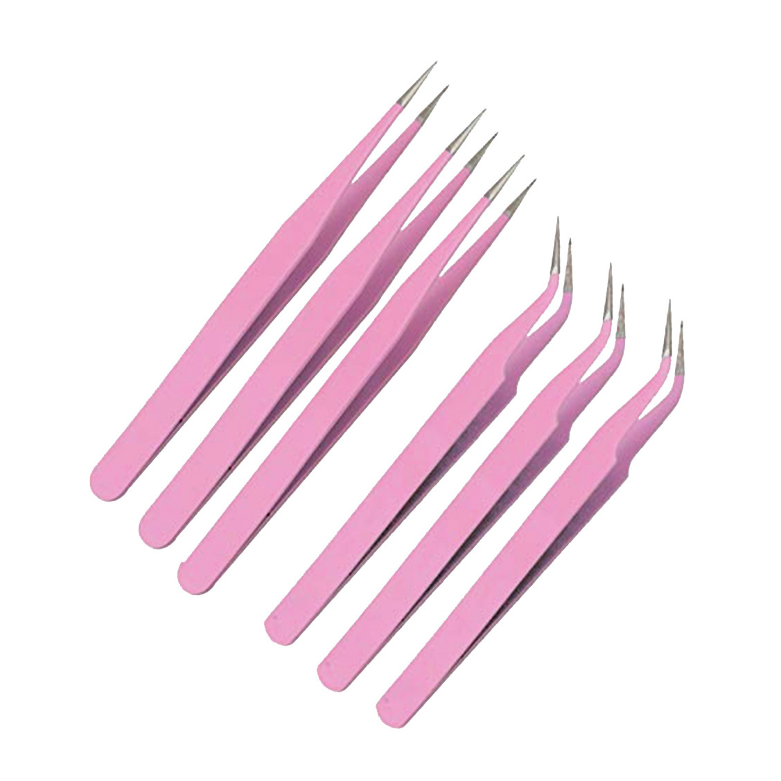 2024 new arrival eyelash tweezers stainless steel eyelash extension tweezers private label hot selling eyelash tweezer bulk