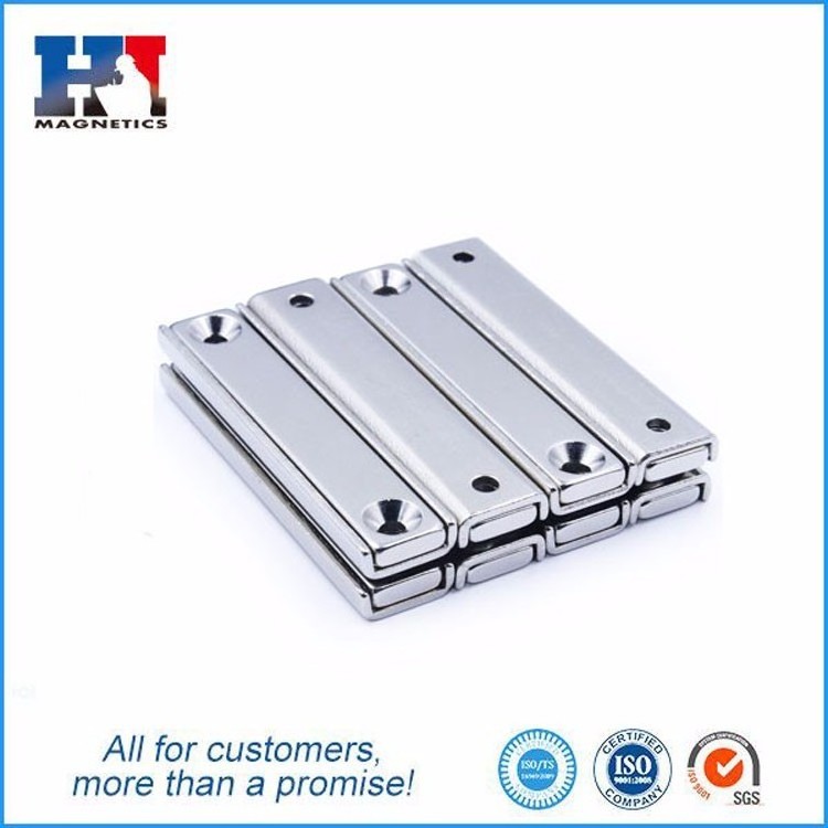 China 20 Years Professional Factory Supply Channel Magnet Countersunk Hole Pot Block Rectangular Neodymium Magnets