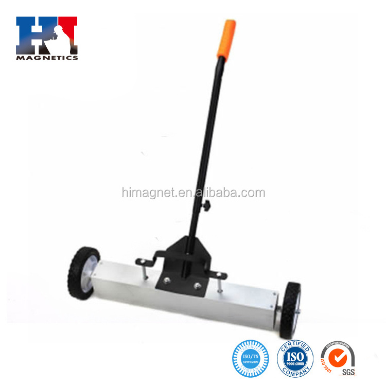 Manufacturer Directly 18'' 24'' 30'' or 36'' Mechanical Magnetic Pick Up Tool Sweeper with wheels