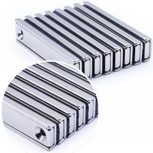 China 20 Years Professional Factory Supply Channel Magnet Countersunk Hole Pot Block Rectangular Neodymium Magnets