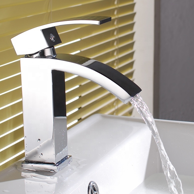 HIMARK modern bathroom faucets waterfall face basin faucet grifo lavabodeck mounted single lever brass upc basin mixer taps