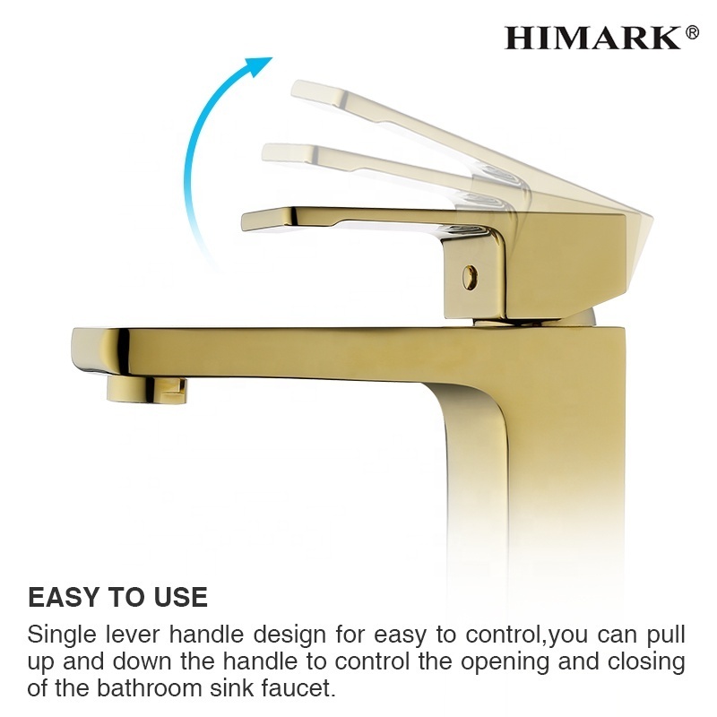 Modern brass gold luxury 1 hole wash basin mixer tap cupc upc vanity taps single lever handle matt black bathroom sink faucet