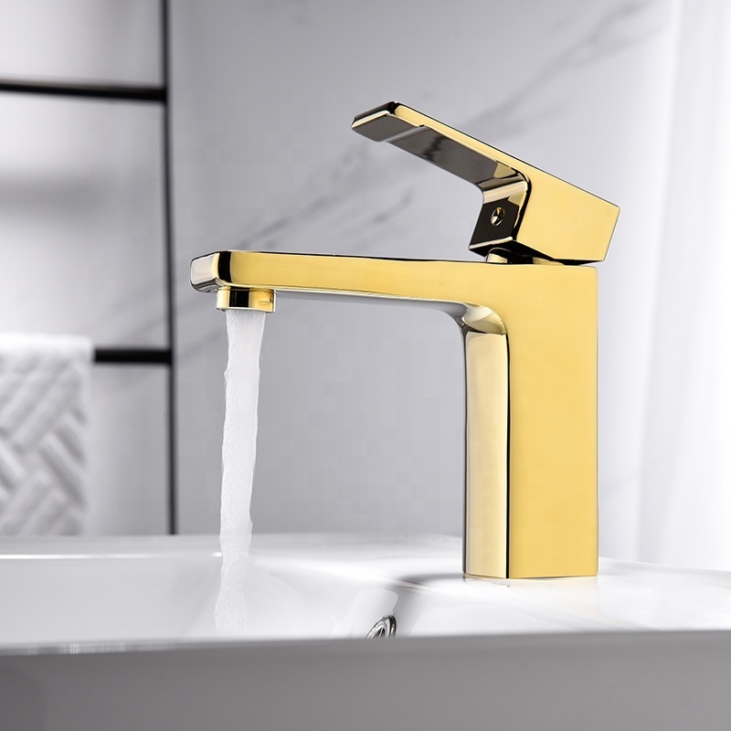 Modern brass gold luxury 1 hole wash basin mixer tap cupc upc vanity taps single lever handle matt black bathroom sink faucet