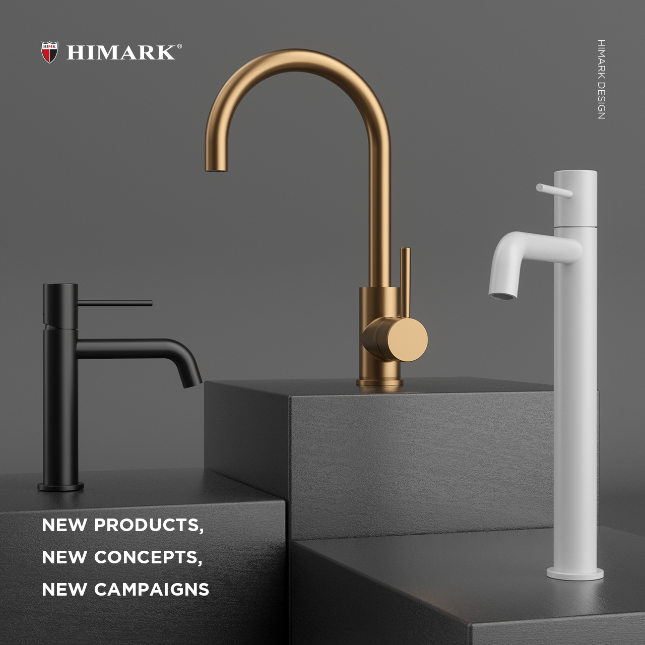 Top selling HIMARK modern black mixer tap cupc brass gold taps single handle pull down and out kitchen sink faucet with sprayer