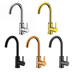 HIMARK OEM single handle kitchen sink taps faucet hot cold water tap one hole black gold copper upc kitchen faucet