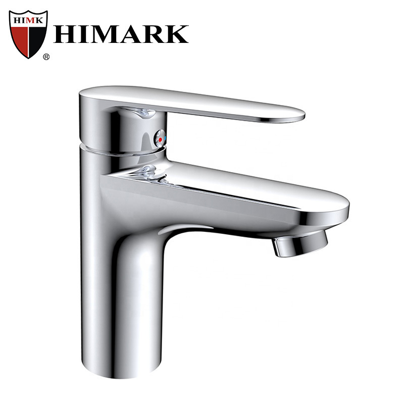 HIMARK mdoern bathroom square brass waterfall basin mixer faucet deck mounted single lever vanity faucet copper basin faucet