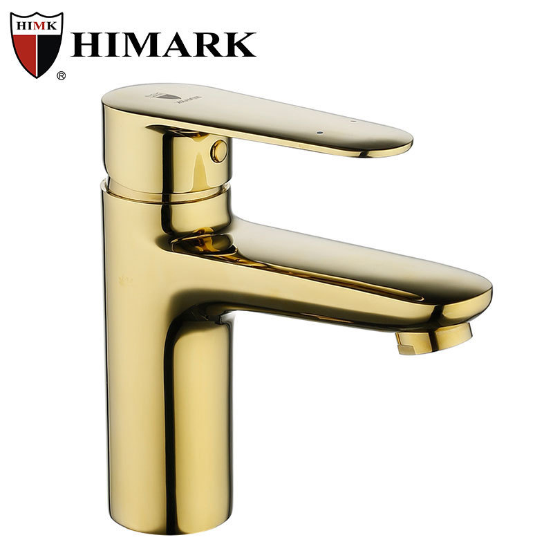 HIMARK mdoern bathroom square brass waterfall basin mixer faucet deck mounted single lever vanity faucet copper basin faucet