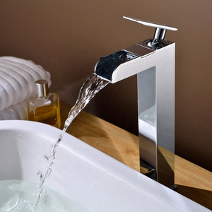 HIMARK modern bathroom faucets waterfall face basin faucet grifo lavabodeck mounted single lever brass upc basin mixer taps