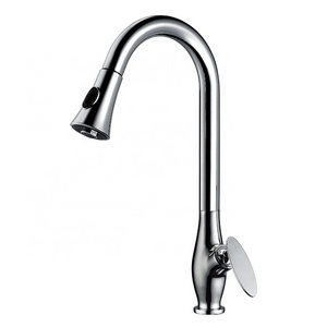 HIMARK single handle hot and cold contemporary kitchen faucet brushed nickel