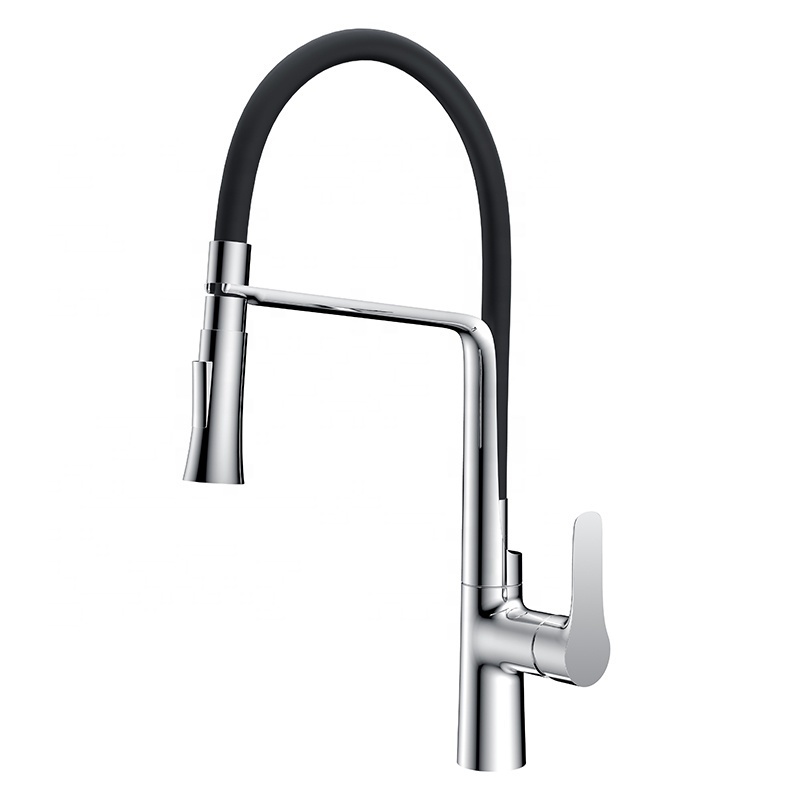 HIMARK single handle hot and cold contemporary kitchen faucet brushed nickel