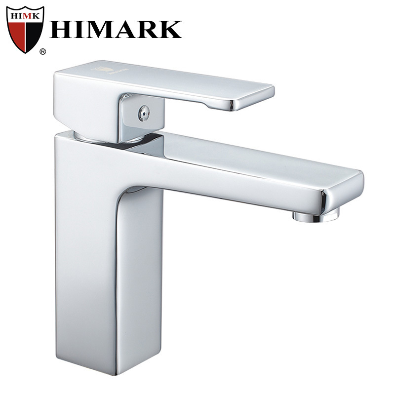 HIMARK modern basin mixer taps single hole handle deck mounted bathroom sink faucet chrome brass upc basin faucet