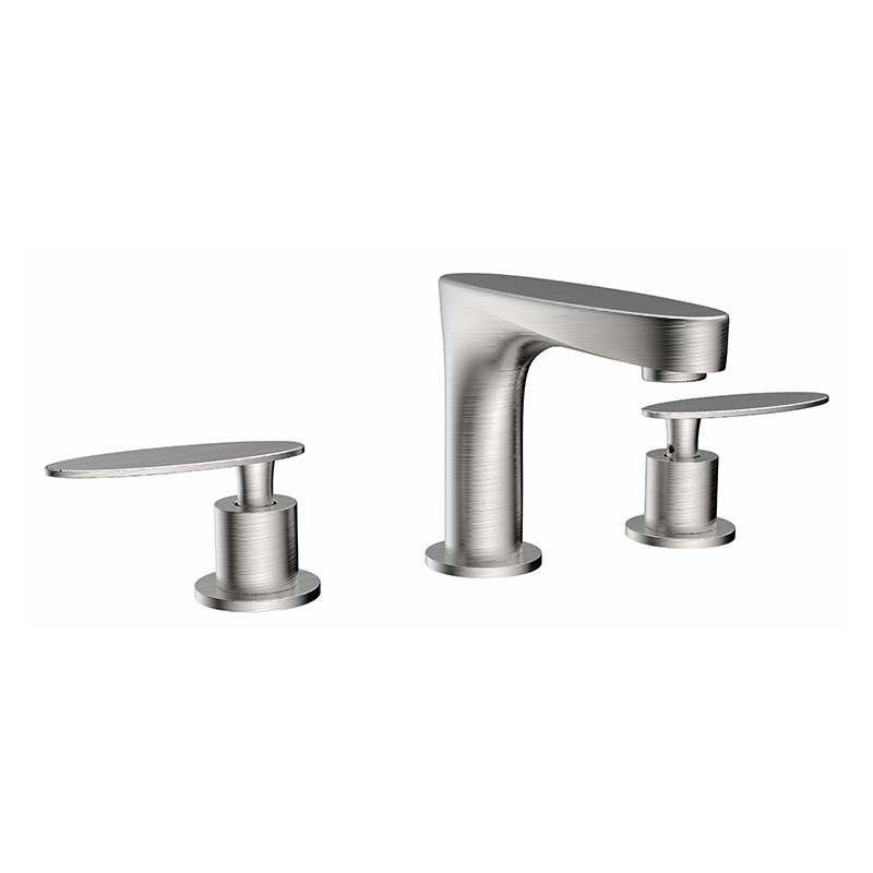 UPC standard 3 hole chrome brass waterfall bathroom faucet