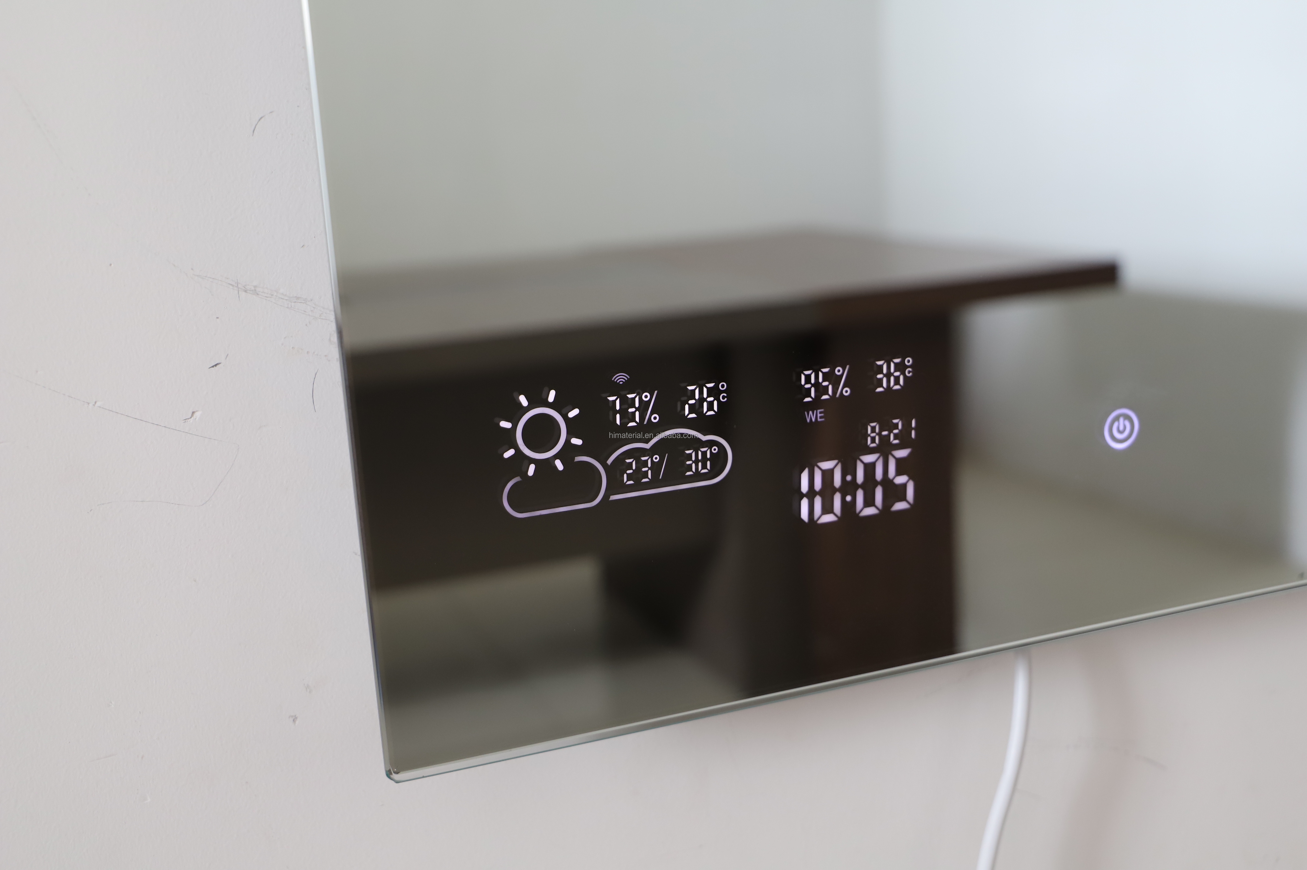 LED Light Mirror Heater Panel 700W Carbon Crystal Far Infrared Heating panel for bathroom