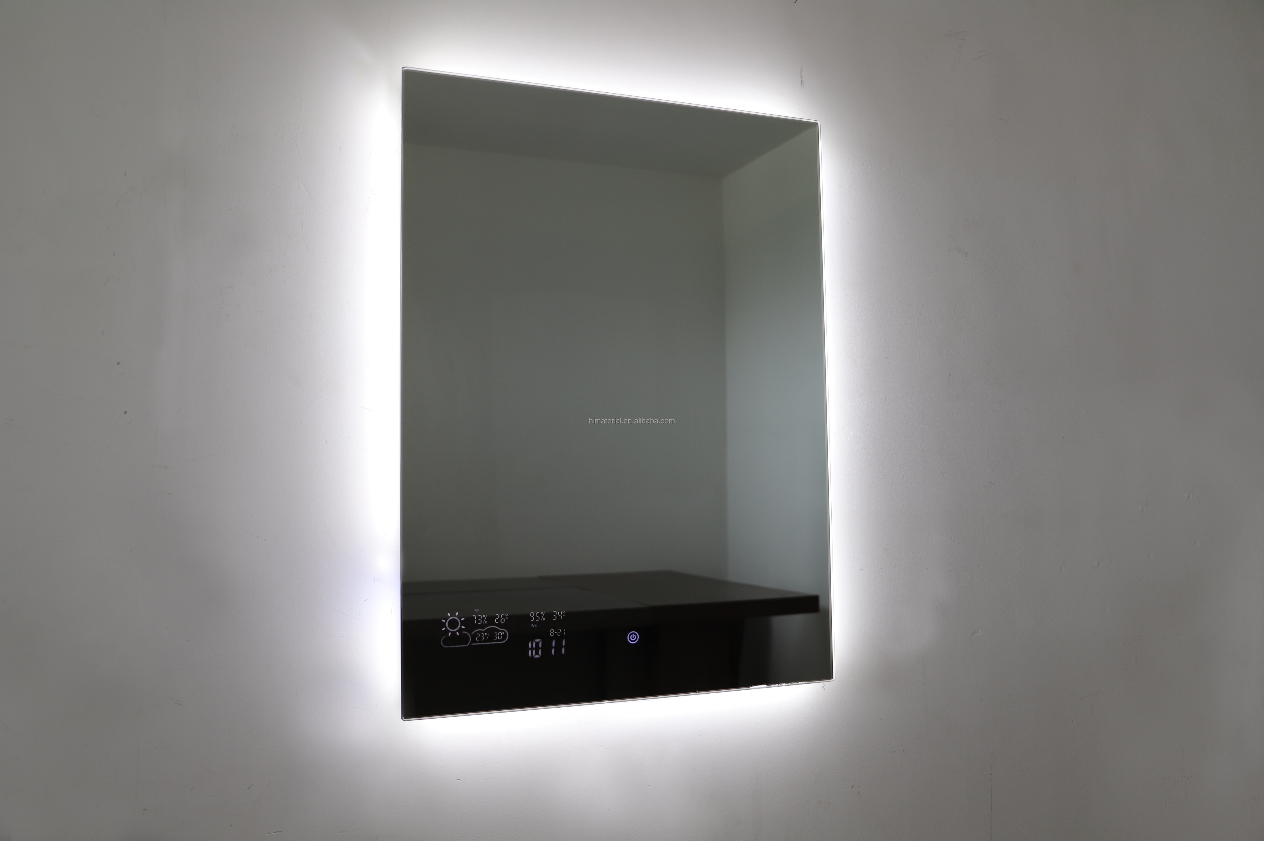 LED Light Mirror Heater Panel 700W Carbon Crystal Far Infrared Heating panel for bathroom