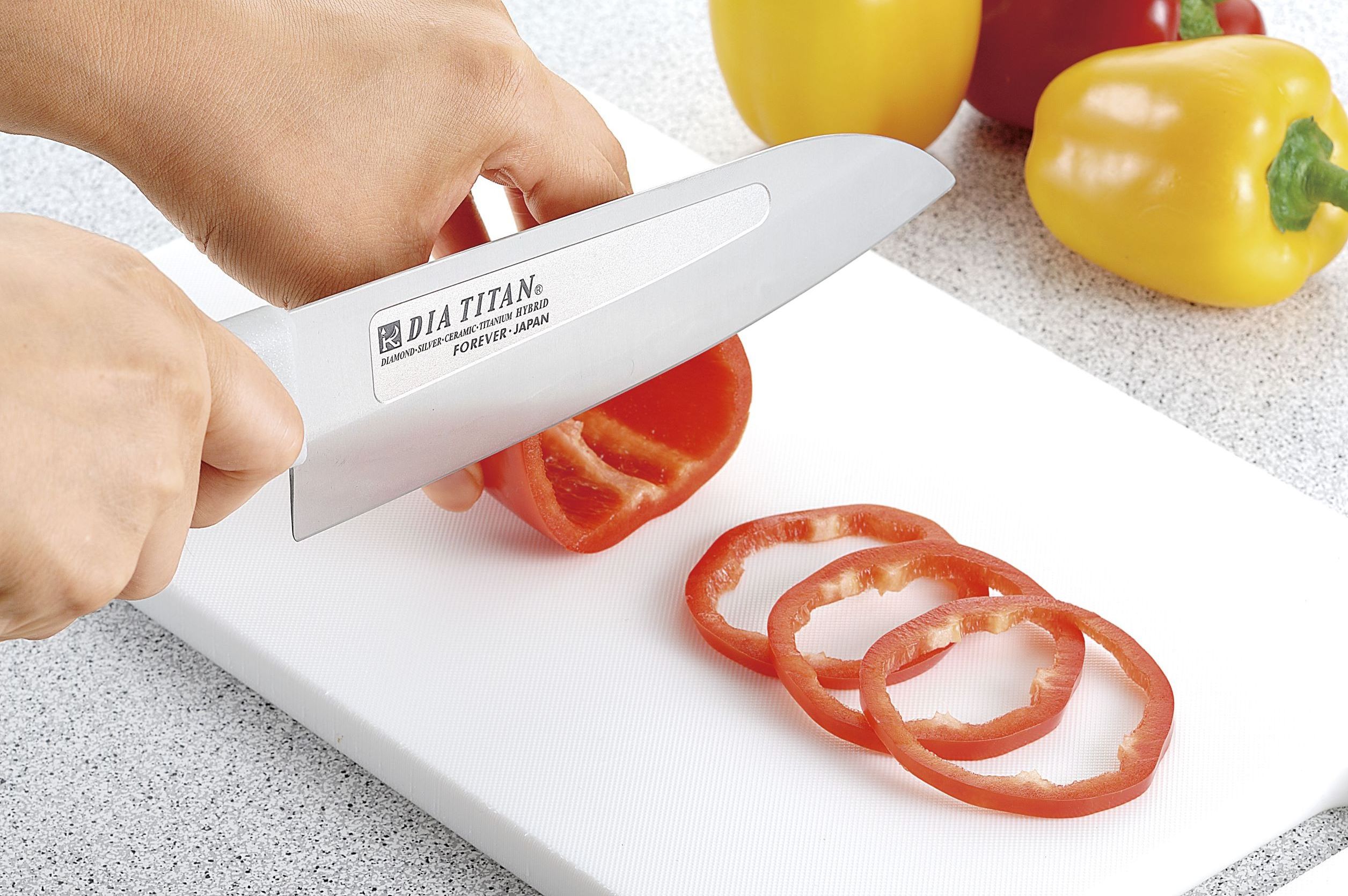 Non-Allergenic Diamond Titanium Japanese Chef Cutting Kitchen Knife