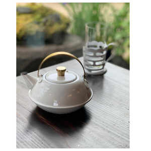 Ready to ship KALINKA Stainless Steel White Teapot Small Teapot Tea set Portable Teapot Made in Japan Drinkware