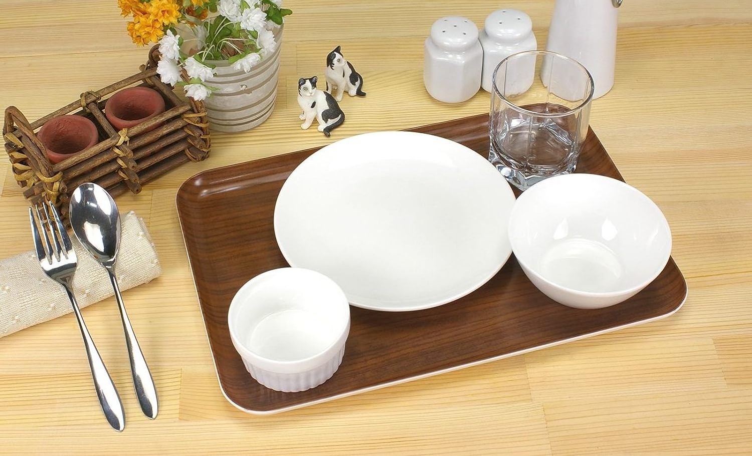 NS Wood Tray without handle Small Size Oak Serving Tray - Versatile & Durable, Made in Japan, Design for All Occasions