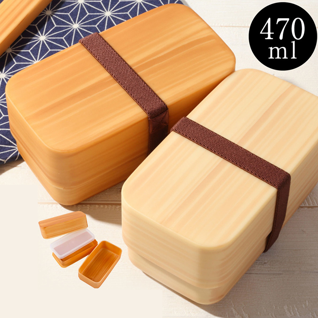 Student Lunch Box Japanese Style Bento Plastic Storage Box Container