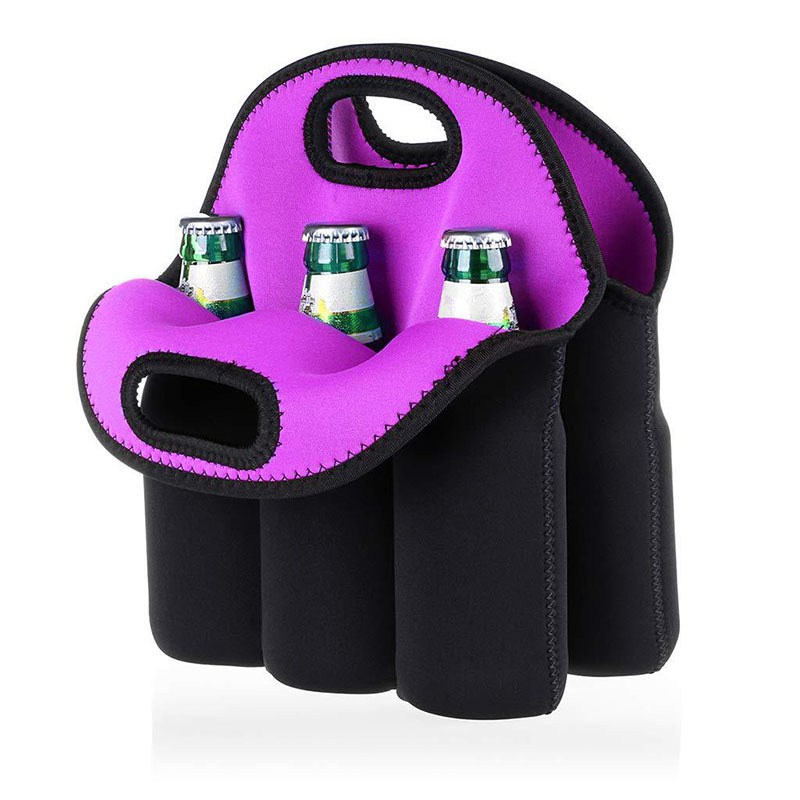 High Quality Customizable Neoprene Beer Bottle Tote Bag Insulated and Waterproof Wine Pack Cooler