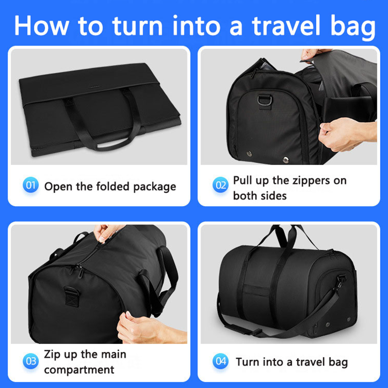 Factory high quality Large capacity portable suit storage bag foldable men's business travel luggage bag