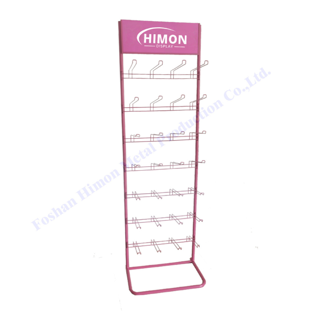 grocery store shop metal wire display rack hook hanging for package nuts and candy stand display