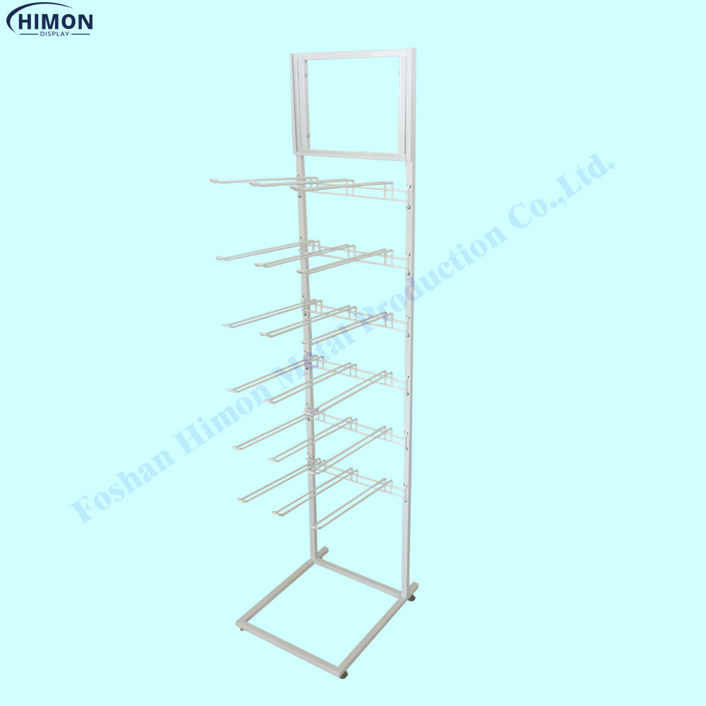 wholesales retail grocery store metal wire display rack hook hanging for earplug and other light packaging products display rack