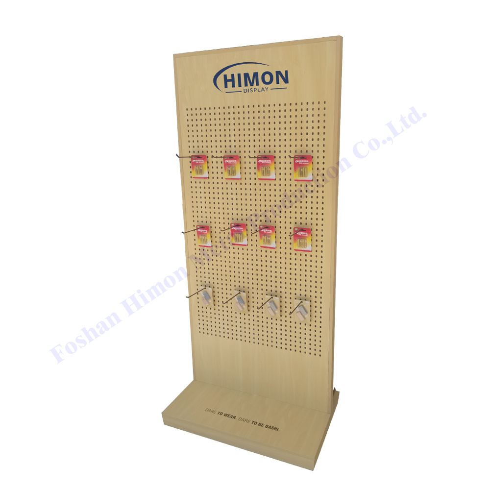 retail grocery store floor display for hanging small accessories,electronic product and tools peg board merchandis display stand