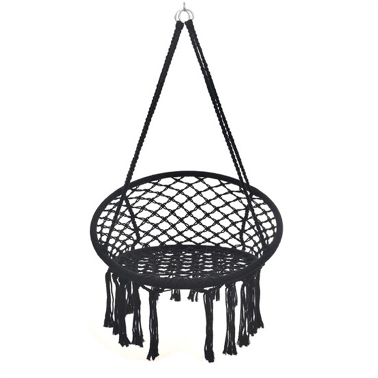 Hammock Chair Hanging Chair Swing with Heavy Duty Hanging Hardware Kit Indoor Macrame Swing Chairs Cotton Rope