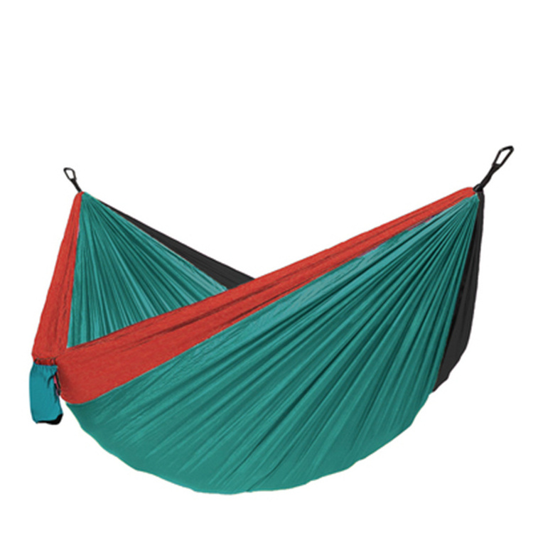 Two Person Nylon Parachute Portable Outdoor Hammock Folding Double Hanging Hammock Tent