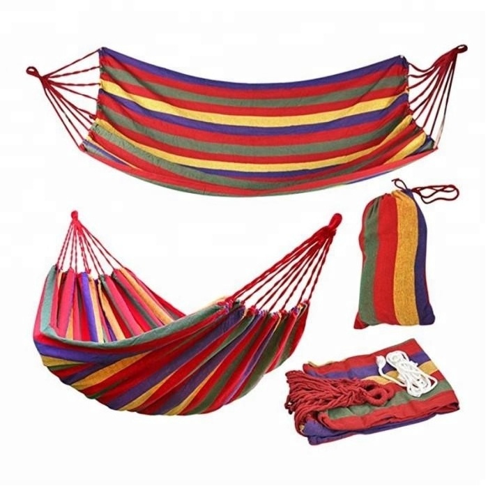 Double Person Canvas Cotton Travel Hammock / Outdoor Hammock