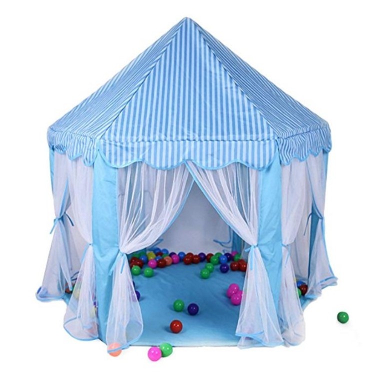 Wholesale Big Pink Blue Green Hexagon Children Castle Kids Igloo Play Tent