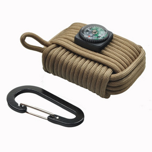 Custom 20 in1 Outdoor Handmade Paracord Survival Kit With Compass Fishing Fire Flint Bangle Kit