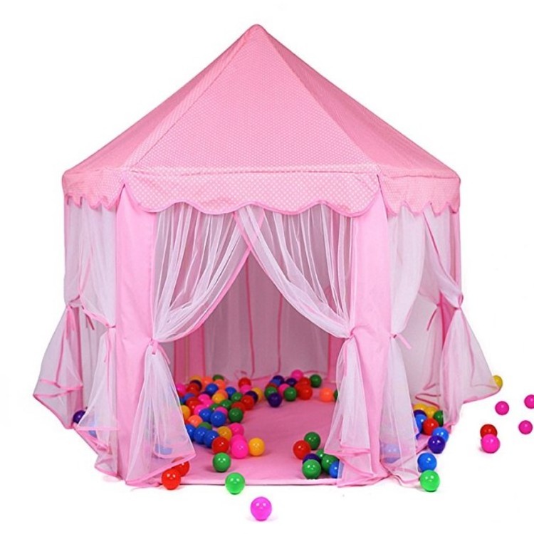 Wholesale Big Pink Blue Green Hexagon Children Castle Kids Igloo Play Tent