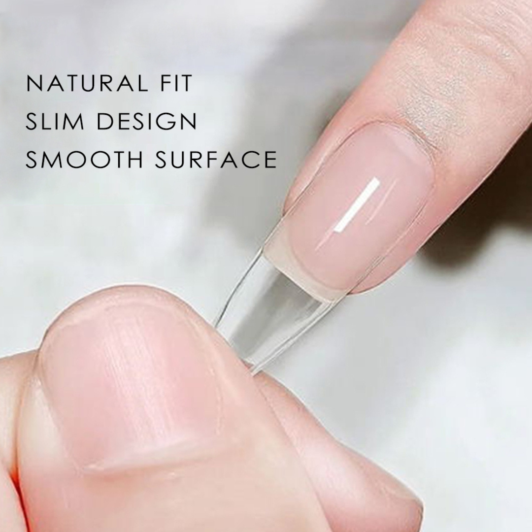 Vegan Solid Nail Tips Gel Glue In Jar 8-free False Fake Soak Off Soft Gel Nail Extension Tips Glue Applicator Long-lasting